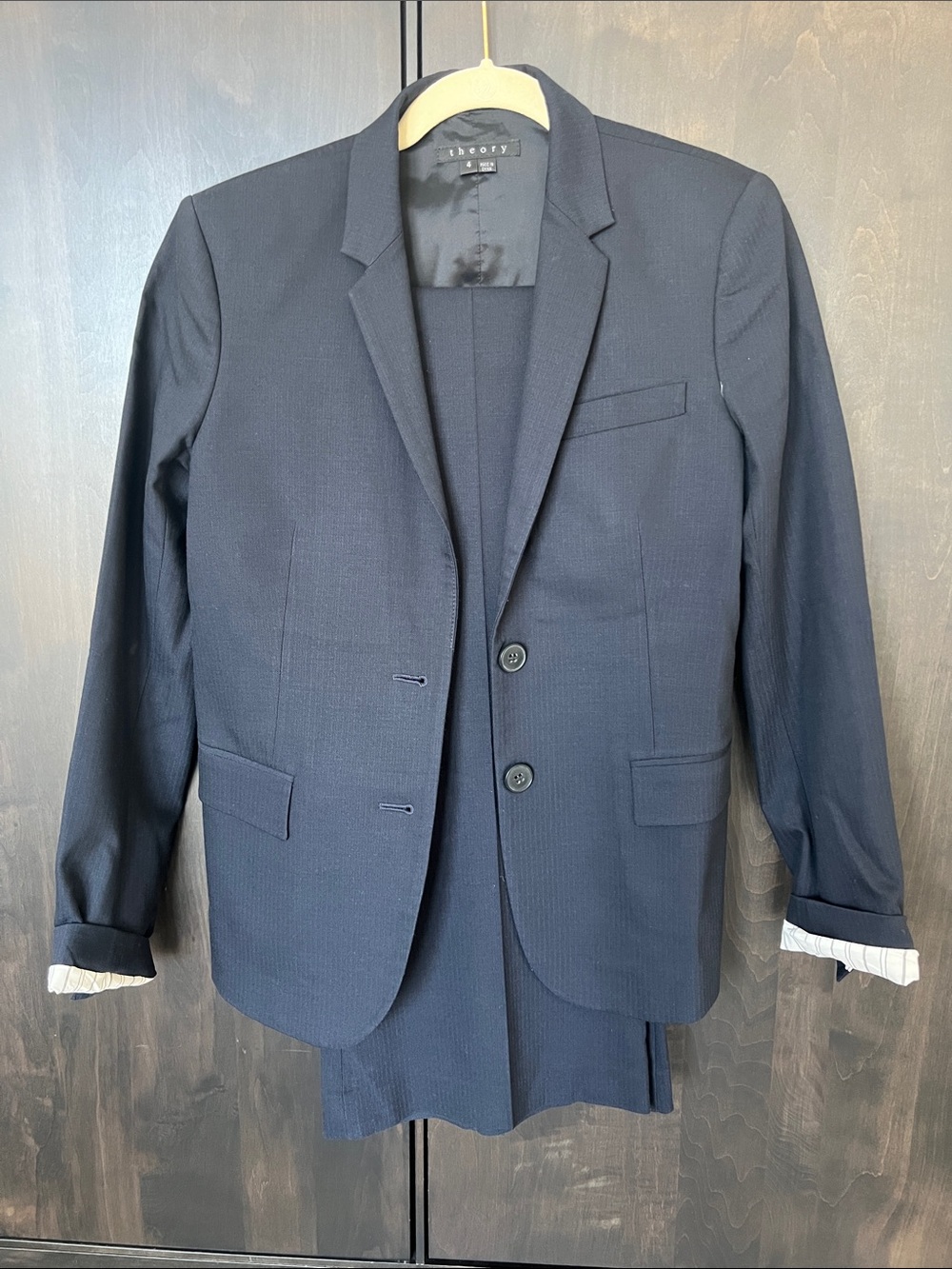 Theory Navy Two-Button Notch Lapel Suit